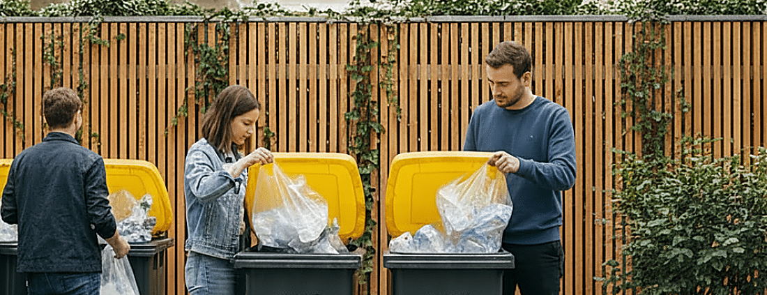 Tag der M&uuml;lltrennung. Richtig entsorgte Wertstoffe in der Wertstofftonne
